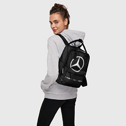 Рюкзак женский Mercedes: Black Abstract, цвет: 3D-принт — фото 2