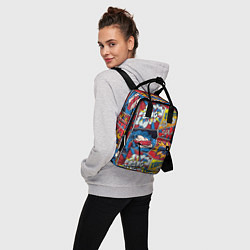 Рюкзак женский Pop art pattern, цвет: 3D-принт — фото 2