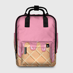 Рюкзак женский Розовое мороженное, цвет: 3D-принт