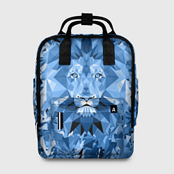 Рюкзак женский Сине-бело-голубой лев, цвет: 3D-принт