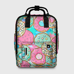 Рюкзак женский Сахарные пончики, цвет: 3D-принт