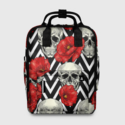 Рюкзак женский Черепа и розы, цвет: 3D-принт