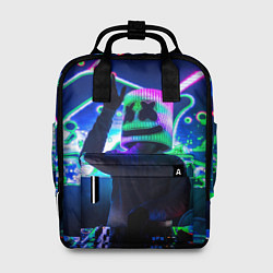 Рюкзак женский Marshmello: Neon DJ, цвет: 3D-принт