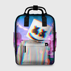 Рюкзак женский Marshmello: Glitch Effect, цвет: 3D-принт