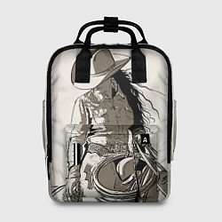 Рюкзак женский Наездница ковбойша, цвет: 3D-принт