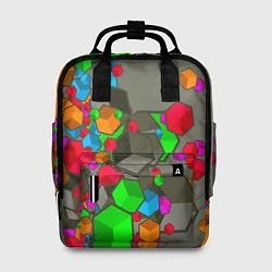 Рюкзак женский Кубики, цвет: 3D-принт