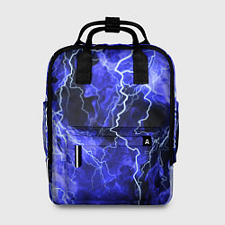 Рюкзак женский МОЛНИЯ BLUE, цвет: 3D-принт