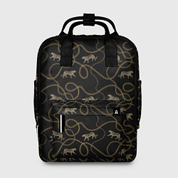 Рюкзак женский Versace Леопарды и цепи, цвет: 3D-принт