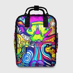 Рюкзак женский КИСЛОТНЫЕ РИСУНОК, цвет: 3D-принт
