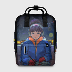 Рюкзак женский Зима, цвет: 3D-принт