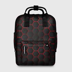 Рюкзак женский 3D black & red, цвет: 3D-принт