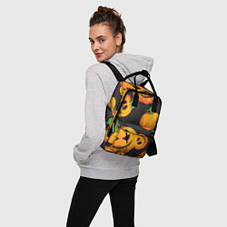 Рюкзак женский Весёлые тыквы, цвет: 3D-принт — фото 2