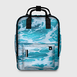 Рюкзак женский Вода волны пена море, цвет: 3D-принт