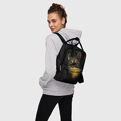 Рюкзак женский Дымчато-световой кот, цвет: 3D-принт — фото 2