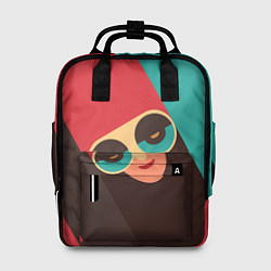 Рюкзак женский RETDO FACE, цвет: 3D-принт