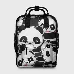 Рюкзак женский Смешные панды, цвет: 3D-принт