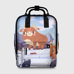 Рюкзак женский Милый бык, цвет: 3D-принт