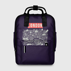 Рюкзак женский LONDON, цвет: 3D-принт