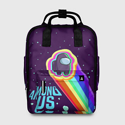 Рюкзак женский AMONG US neon rainbow, цвет: 3D-принт