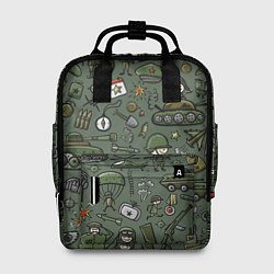 Рюкзак женский Военные атрибуты, цвет: 3D-принт