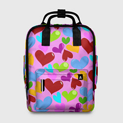 Рюкзак женский Сердца, цвет: 3D-принт