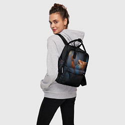 Рюкзак женский Лиса и огонек, цвет: 3D-принт — фото 2