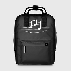 Рюкзак женский Музыкальные ноты, цвет: 3D-принт