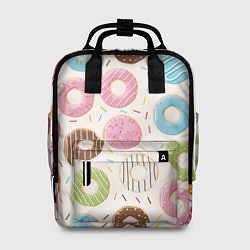 Рюкзак женский Пончики Donuts, цвет: 3D-принт