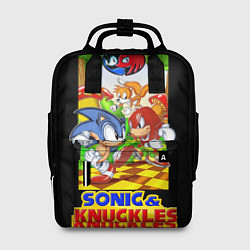 Рюкзак женский Sonic&Knuckles, цвет: 3D-принт