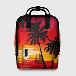 Рюкзак женский Гавайский закат, цвет: 3D-принт