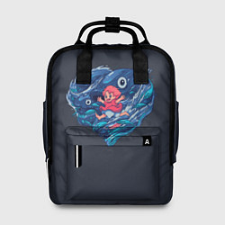 Рюкзак женский Ocean heart Totoro, цвет: 3D-принт