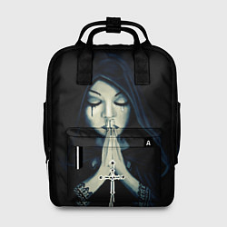 Рюкзак женский Монашка с крестом, цвет: 3D-принт