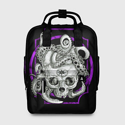 Рюкзак женский Череп и Осьминог, цвет: 3D-принт