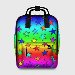 Рюкзак женский Радужные звезды, цвет: 3D-принт
