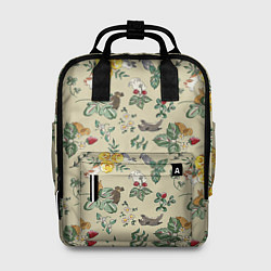 Рюкзак женский Зайчики с Цветочками, цвет: 3D-принт