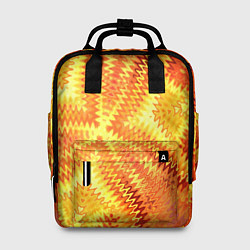 Рюкзак женский Желто-оранжевая абстракция, цвет: 3D-принт