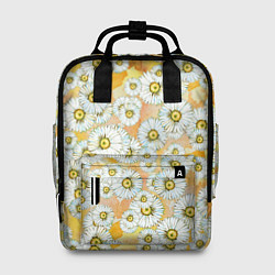 Рюкзак женский Раз - ромашка, два - ромашка, цвет: 3D-принт