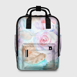 Рюкзак женский Нежная акварель с розами, цвет: 3D-принт
