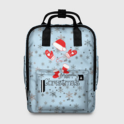 Рюкзак женский Рождественская метель, цвет: 3D-принт
