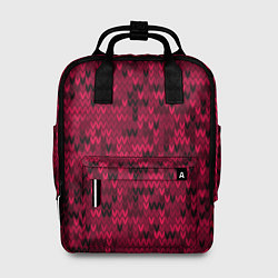 Женский рюкзак Красно-черный абстрактный узор