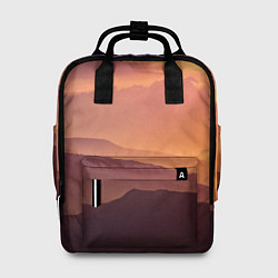 Рюкзак женский Закат в горах, цвет: 3D-принт