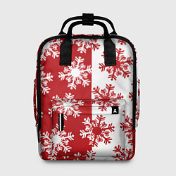 Рюкзак женский Новогодние Снежинки 2022, цвет: 3D-принт