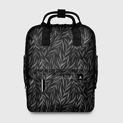 Рюкзак женский Растительный орнамент черно-белый, цвет: 3D-принт