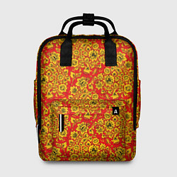 Рюкзак женский Хохломские узоры, цвет: 3D-принт