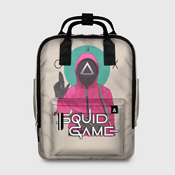 Рюкзак женский Squid game - Игра в кальмара треугольник, цвет: 3D-принт