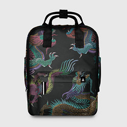 Женский рюкзак Цветные драконы