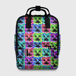 Рюкзак женский МАЙНКРАФТ MINECRAFT ЦВЕТНЫЕ КРИПЕРЫ, цвет: 3D-принт