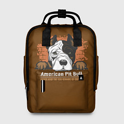 Рюкзак женский Американский Питбультерьер Pit Bull Terrier, цвет: 3D-принт