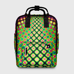 Рюкзак женский Неоновая геометрия абстракция, цвет: 3D-принт