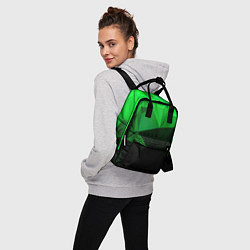 Рюкзак женский Изумрудный Зеленый Геометрия, цвет: 3D-принт — фото 2